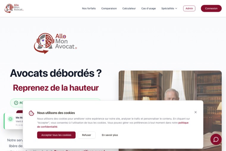 Aperçu du site AlloMonAvocat