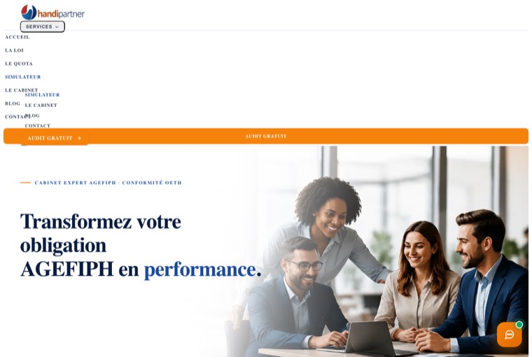 Aperçu du site Handipartner