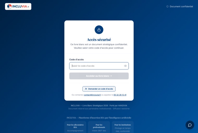 Aperçu du site Livre Blanc Incluvia