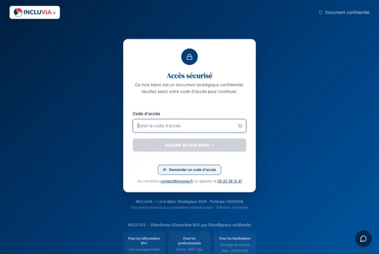 Aperçu du site Livre Blanc Incluvia